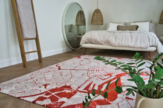 Louis De Poortere tappeto Cities Amsterdam 9323 Orange Cut interior 1