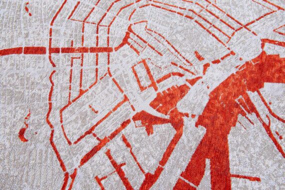 Louis De Poortere tappeto Cities Amsterdam 9323 Orange Cut zoom 2