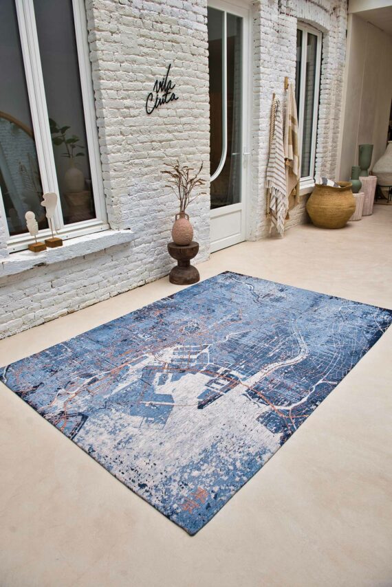 Louis De Poortere tappeto Cities Tokyo 9314 Conductive Blue interior 1