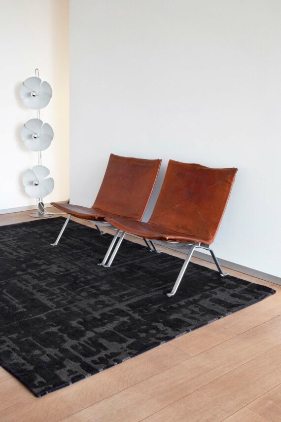 Louis De Poortere tappeto LX 9200 Structures Baobab Black Water interior 2