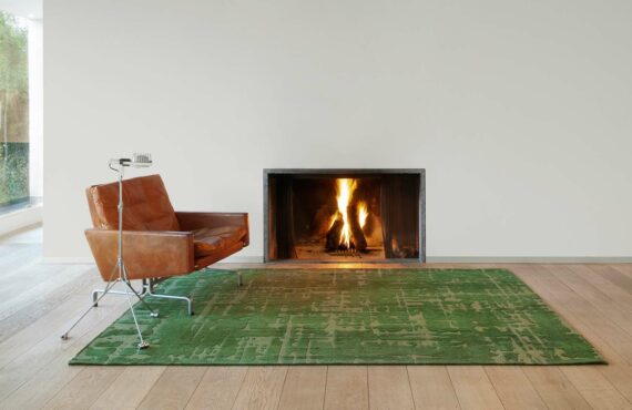 Louis De Poortere tappeto LX 9202 Structures Baobab Perrier Green interior 1