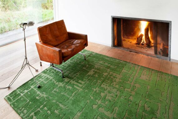 Louis De Poortere tappeto LX 9202 Structures Baobab Perrier Green interior 3