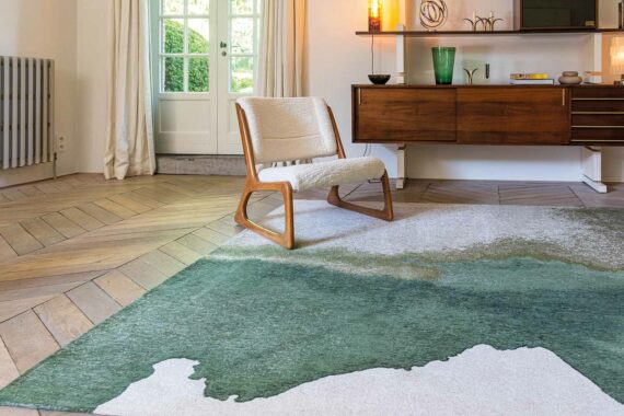 Louis De Poortere tappeto Meditation Lagoon 9331 Palm Green interior 1