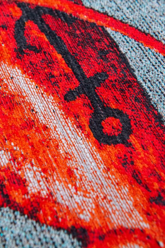 Louis De Poortere tappeto Pop 9389 Steam Red zoom 1