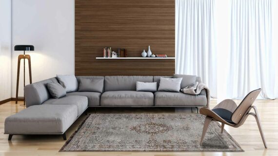tappeti Louis De Poortere LX8257 Fading World Medaillon Grey Ebony interior